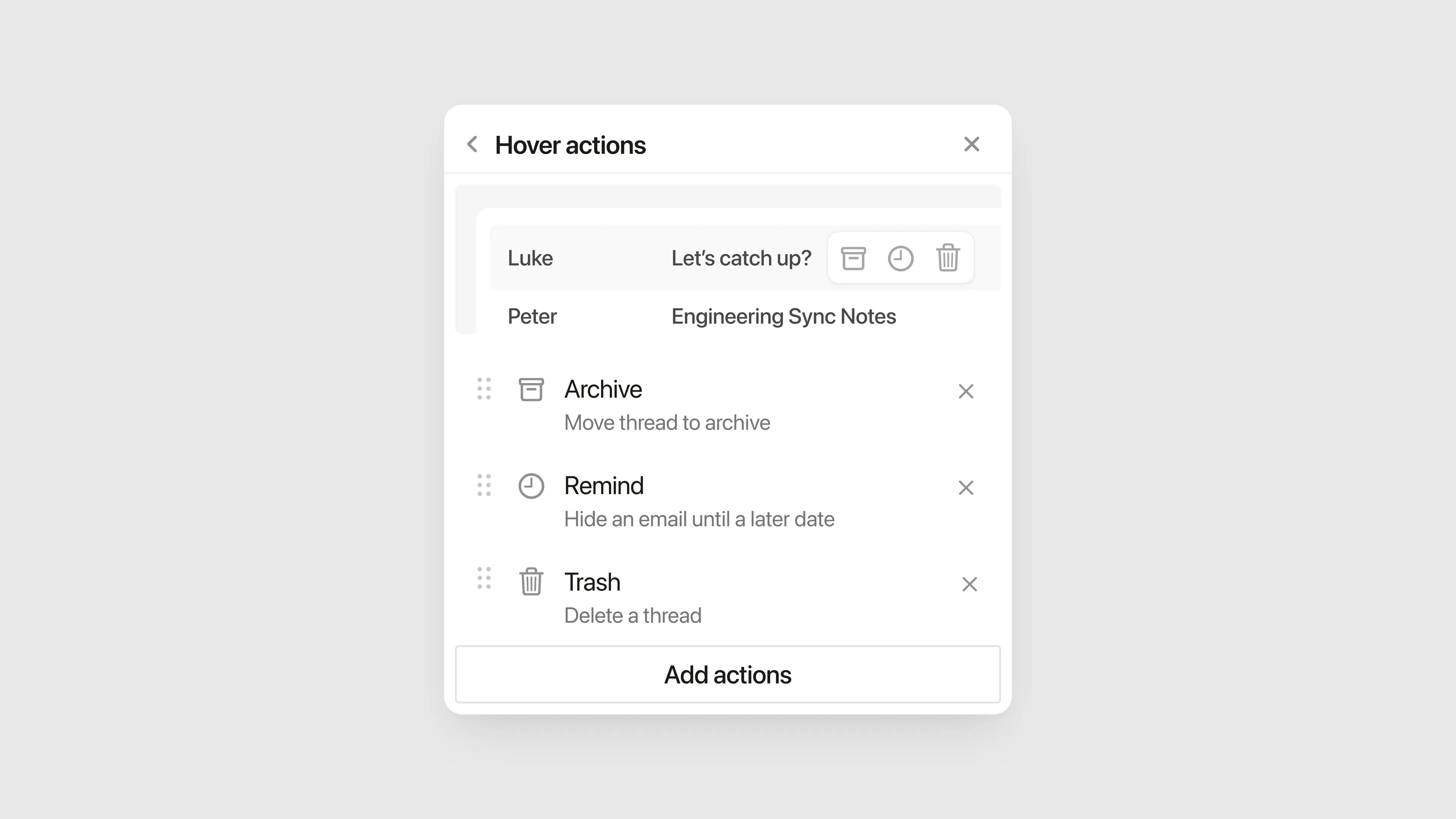 hc: notion mail hover actions