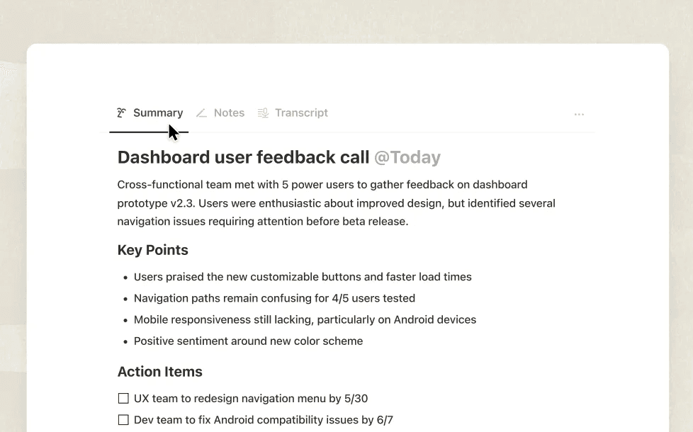 Meeting Notes - NAFW