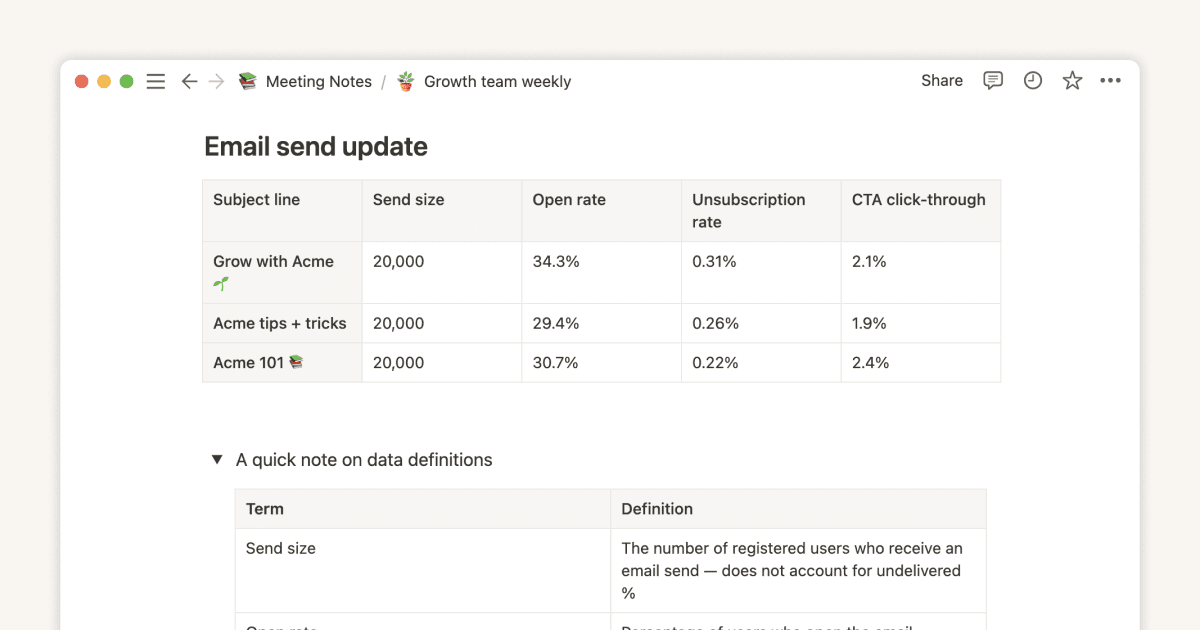 The best ways to use simple tables in your Notion pages (and when not to)