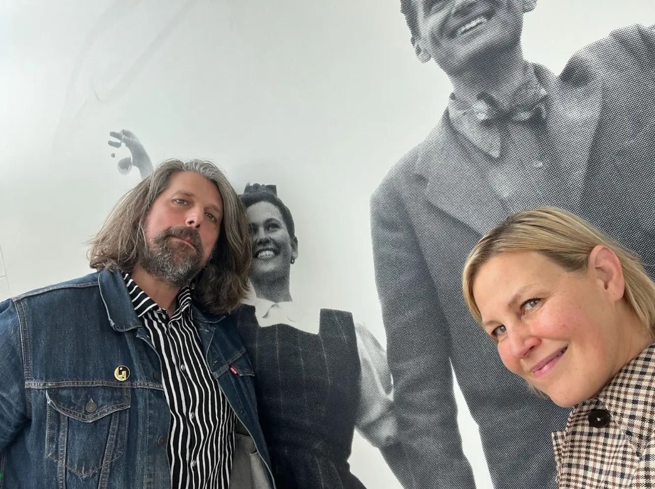 Sam Grawe and Shoshana Berger, long-lost friends reconnecting at the Eames Institute, April 2024.