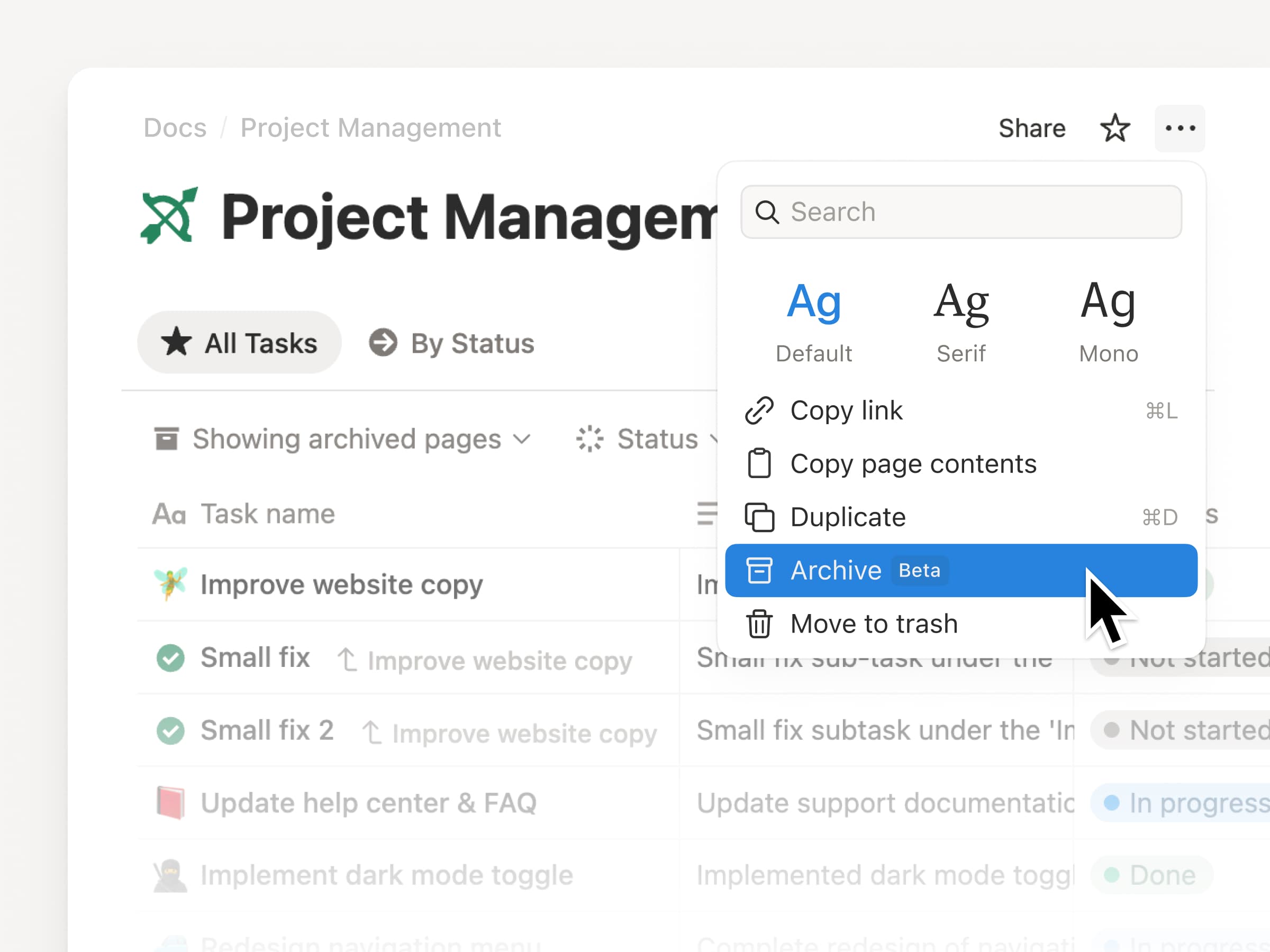 Archive pages for better search & AI results