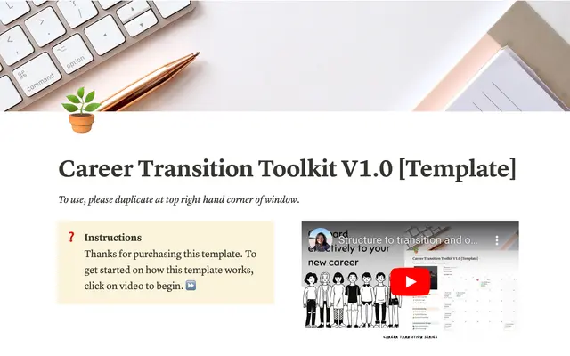 Career transition toolkit