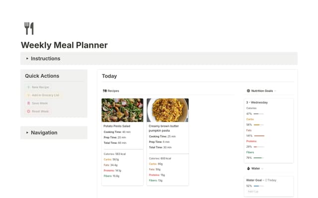 Weekly Meal Planner