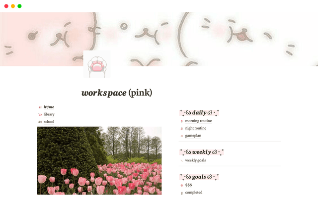 workspace (pink)